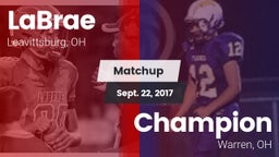 Matchup: LaBrae vs. Champion  2017
