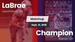 Matchup: LaBrae vs. Champion  2018