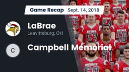 Recap: LaBrae  vs. Campbell Memorial 2018