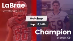 Matchup: LaBrae vs. Champion  2020