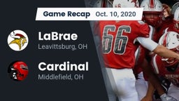 Recap: LaBrae  vs. Cardinal  2020