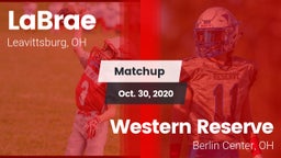Matchup: LaBrae vs. Western Reserve  2020