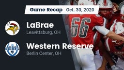 Recap: LaBrae  vs. Western Reserve  2020