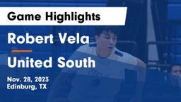 Robert Vela  vs United South  Game Highlights - Nov. 28, 2023