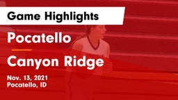 Pocatello  vs Canyon Ridge  Game Highlights - Nov. 13, 2021