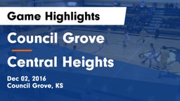 Council Grove  vs Central Heights  Game Highlights - Dec 02, 2016