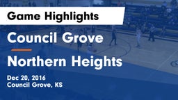 Council Grove  vs Northern Heights  Game Highlights - Dec 20, 2016