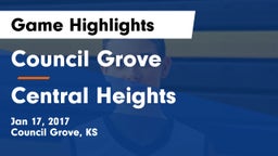 Council Grove  vs Central Heights  Game Highlights - Jan 17, 2017