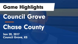 Council Grove  vs Chase County  Game Highlights - Jan 20, 2017