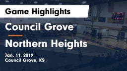 Council Grove  vs Northern Heights  Game Highlights - Jan. 11, 2019