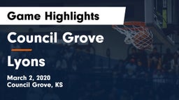 Council Grove  vs Lyons  Game Highlights - March 2, 2020