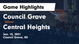 Council Grove  vs Central Heights  Game Highlights - Jan. 15, 2021