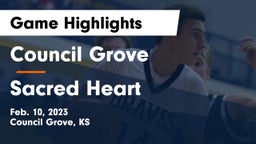 Council Grove  vs Sacred Heart  Game Highlights - Feb. 10, 2023