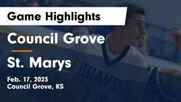 Council Grove  vs St. Marys  Game Highlights - Feb. 17, 2023