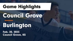 Council Grove  vs Burlington  Game Highlights - Feb. 20, 2023