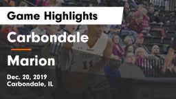 Carbondale  vs Marion  Game Highlights - Dec. 20, 2019