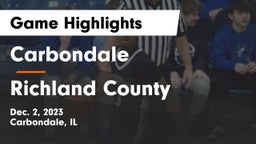 Carbondale  vs Richland County  Game Highlights - Dec. 2, 2023