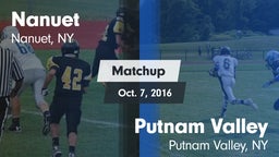 Matchup: Nanuet  vs. Putnam Valley  2016