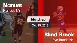 Matchup: Nanuet  vs. Blind Brook  2016