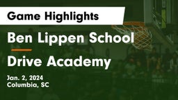 Ben Lippen School vs Drive Academy Game Highlights - Jan. 2, 2024