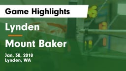 Lynden  vs Mount Baker  Game Highlights - Jan. 30, 2018