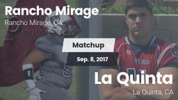 Matchup: Rancho Mirage High vs. La Quinta  2017