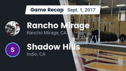 Recap: Rancho Mirage  vs. Shadow Hills  2017