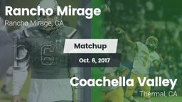 Matchup: Rancho Mirage High vs. Coachella Valley  2017