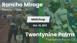 Matchup: Rancho Mirage High vs. Twentynine Palms  2017