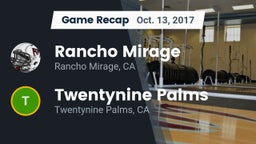 Recap: Rancho Mirage  vs. Twentynine Palms  2017