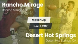 Matchup: Rancho Mirage High vs. Desert Hot Springs  2017