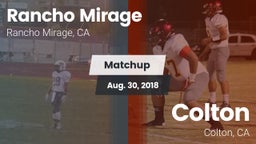Matchup: Rancho Mirage High vs. Colton  2018
