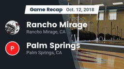Recap: Rancho Mirage  vs. Palm Springs  2018