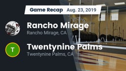 Recap: Rancho Mirage  vs. Twentynine Palms  2019