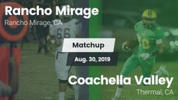 Matchup: Rancho Mirage High vs. Coachella Valley  2019
