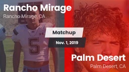 Matchup: Rancho Mirage High vs. Palm Desert  2019