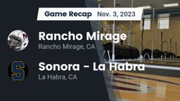 Recap: Rancho Mirage  vs. Sonora  - La Habra 2023