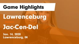 Lawrenceburg  vs Jac-Cen-Del  Game Highlights - Jan. 14, 2020
