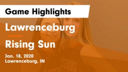 Lawrenceburg  vs Rising Sun  Game Highlights - Jan. 18, 2020