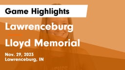 Lawrenceburg  vs Lloyd Memorial  Game Highlights - Nov. 29, 2023