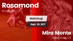 Matchup: Rosamond  vs. Mira Monte  2017