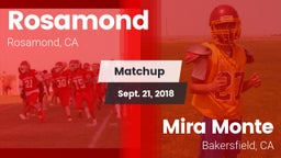 Matchup: Rosamond  vs. Mira Monte  2018