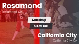 Matchup: Rosamond  vs. California City  2018