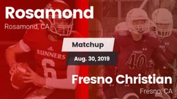 Matchup: Rosamond  vs. Fresno Christian 2019