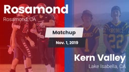 Matchup: Rosamond  vs. Kern Valley  2019