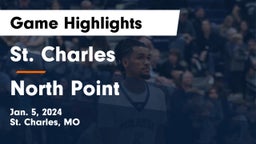St. Charles  vs North Point  Game Highlights - Jan. 5, 2024