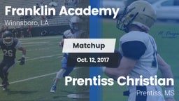 Matchup: Franklin Academy vs. Prentiss Christian  2017