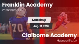 Matchup: Franklin Academy vs. Claiborne Academy  2018