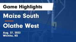 Maize South  vs Olathe West   Game Highlights - Aug. 27, 2022