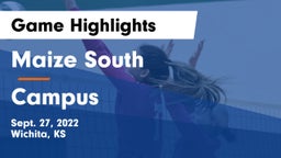 Maize South  vs Campus  Game Highlights - Sept. 27, 2022